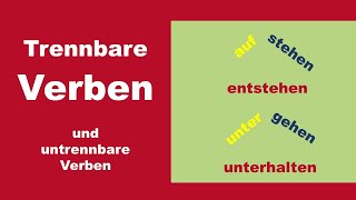 Trennbare Verben und untrennbare Verben B1 [upl. by Einaled368]