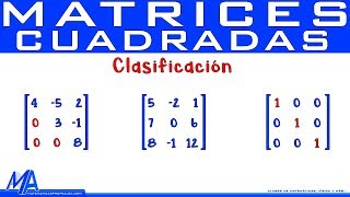 Matrices cuadradas Clasificación [upl. by Sandi952]