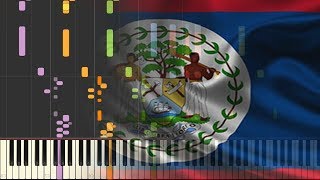 The National Anthem Of Belize SYNTHESIA [upl. by Sacken866]