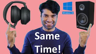 How do I use headphones and speakers at the same time on windows 10 [upl. by Llerraj]