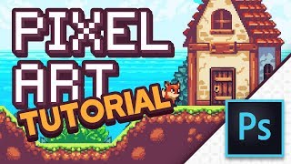 PIXEL ART in Photoshop Tutorial [upl. by Enytnoel]