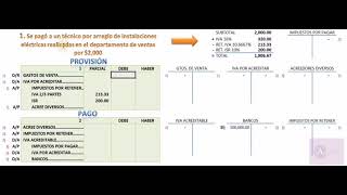 Registro Contable de Honorarios Retenciones de ISR e IVA [upl. by Keli]