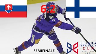 SLOVENSKO VS FÍNSKO HLINKA GRETZKY CUP 2021 SEMIFINÁLE [upl. by Ardel78]