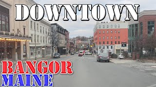 Bangor  Maine  4K Downtown Drive [upl. by Aimehs]