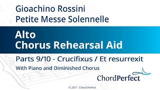 Rossinis Petite Messe Solennelle Parts 910  Alto Chorus Rehearsal Aid [upl. by Restivo]