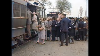 Stoomtrams in Nederland in de jaren 20 in kleur Steam trams in Netherlands in the 1920s in color [upl. by Alam]