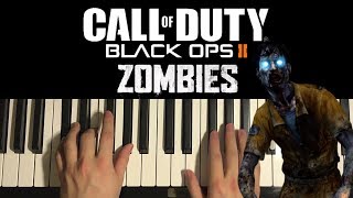 How To Play  Black Ops 2 Zombies  Theme Song PIANO TUTORIAL LESSON [upl. by Nairb]