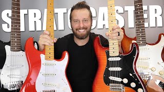 ULTIMATE Stratocaster Comparison  From Squier Affinity to Fender Custom Shop [upl. by Cori]