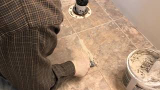 Installing Luxury Vinyl Tile Step 5 Grout the Tiles [upl. by Trever]