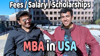 MBA in USA Salary Fees  Journey To 100 Scholarship [upl. by Nickerson]