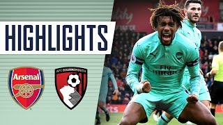 GOALS amp HIGHLIGHTS  Arsenal 21 Bournemouth  Premier League [upl. by Donelson506]