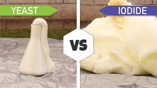 Making Elephant Toothpaste Yeast vs Iodide [upl. by Iinde]