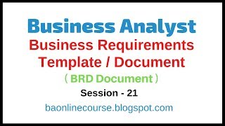 Business Requirements Template Tutorial  Business Analyst BRD Document  Sample BRD Template [upl. by Valer108]