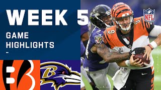 Bengals vs Ravens Week 5 Highlights  NFL 2020 [upl. by Arehsat]