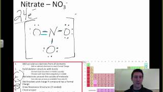 Lewis Structure Nitrate NO3 [upl. by Sisson815]