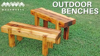 Simple Sturdy Outdoor Benches [upl. by Bayard]