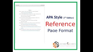 APA Style 7th Reference Page Format [upl. by Oijres]