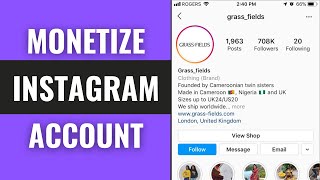 How to Monetize Your Instagram Account [upl. by Charmain]