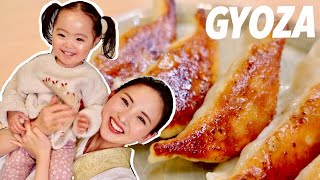 GYOZA Dumplings  Skin From Scratch [upl. by Wilmott]