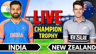 India vs New Zealand Match 12  Live Cricket Match Today  IND vs NZ  Champions Trophy Last 40 Ov [upl. by Emirak]