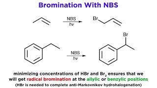 AllylicBenzylic Bromination With NBromo Succinimide NBS [upl. by Ennaxor]