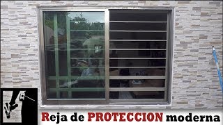 Cómo hacer reja de protección moderna para ventana  Herrería [upl. by Cerys579]