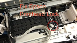 A Detailed Guide to Solve Epson Printhead Lock Malfunction amp Unlock Cartridge Carriage Cradle [upl. by Otrebla]