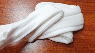 White Glue Satl Slime No Borax DIY Salt Slime [upl. by Aleahc]