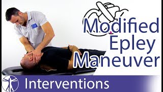 Modified Epley Maneuver  Posterior BPPV Treatment [upl. by Sparkie]