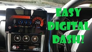 Create a Digital Dash in any car How to make a digital dash with Realdash and OBD2 link [upl. by Zetes755]