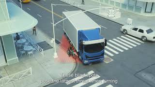 Mobileye Shield ™ Collision Avoidance System for Trucks amp Large Vehicles [upl. by Ilesara]