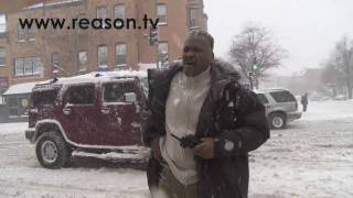 DC Cop Waves Gun at Snowball Fight [upl. by Bruni]