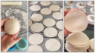 Easy Dumpling Wrappers  How to Make Gyoza Wrappers  Skin From Scratch 餃子皮 Shorts [upl. by Zoeller]