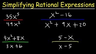 Simplifying Rational Expressions [upl. by Akirdnwahs]