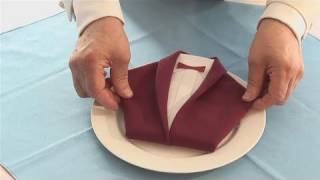 How To Fold A Napkin Dinner Jacket [upl. by Anayi]