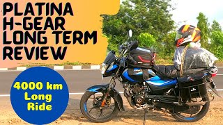 BAJAJ PLATINA H GEAR REVIEW  LONG RIDE REVIEW  MILEAGE [upl. by Ahtivak]