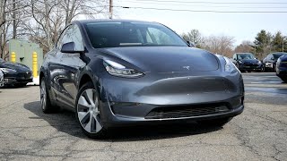 2021 Tesla Model Y Long Range Review  Walk Around and Test Drive [upl. by Krucik]