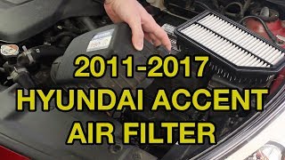 20112017 Hyundai Accent Air Intake Filter Replacement [upl. by Asilanom]