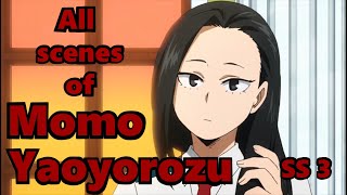 All Scenes of Momo Yaoyorozu in Season 3 BNHA [upl. by Skilken668]