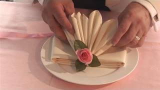 How To Fold Fancy Looking Napkins [upl. by Lohman109]