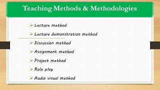 Teaching Methodologies [upl. by Rockefeller]