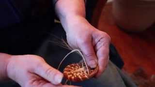 Pine Needle Basket Demonstration [upl. by Danny]