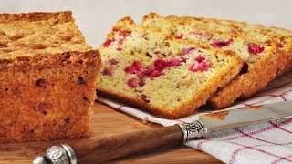 Cranberry Orange Bread Recipe Demonstration  Joyofbakingcom [upl. by Irik758]