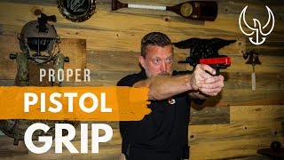 Proper Pistol Grip  Navy SEAL Teaches How to Grip a Pistol [upl. by Otinauj]