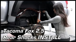 Tacoma Rear Shock Install  Fox 25 Race Series with Remote Reservoirs 🦊 [upl. by Tien]