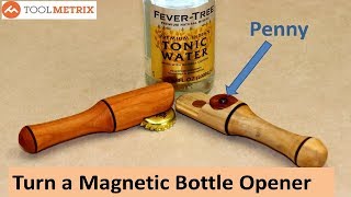 Woodturning EASY DIY Bottle Opener Using a Penny [upl. by Lock59]