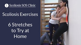 Scoliosis Exercises  6 Stretches to Try at Home [upl. by Ynehteb558]