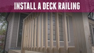 How to Install a Deck Railing  DIY Network [upl. by Elmer630]