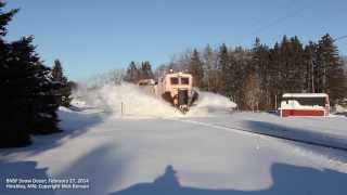 BNSF Snowplow Train Hinckley MN [upl. by Inaliak539]