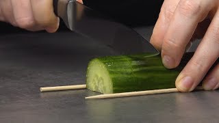 Cut The Cucumber Just So amp It Becomes A Work Of Art [upl. by Newfeld274]